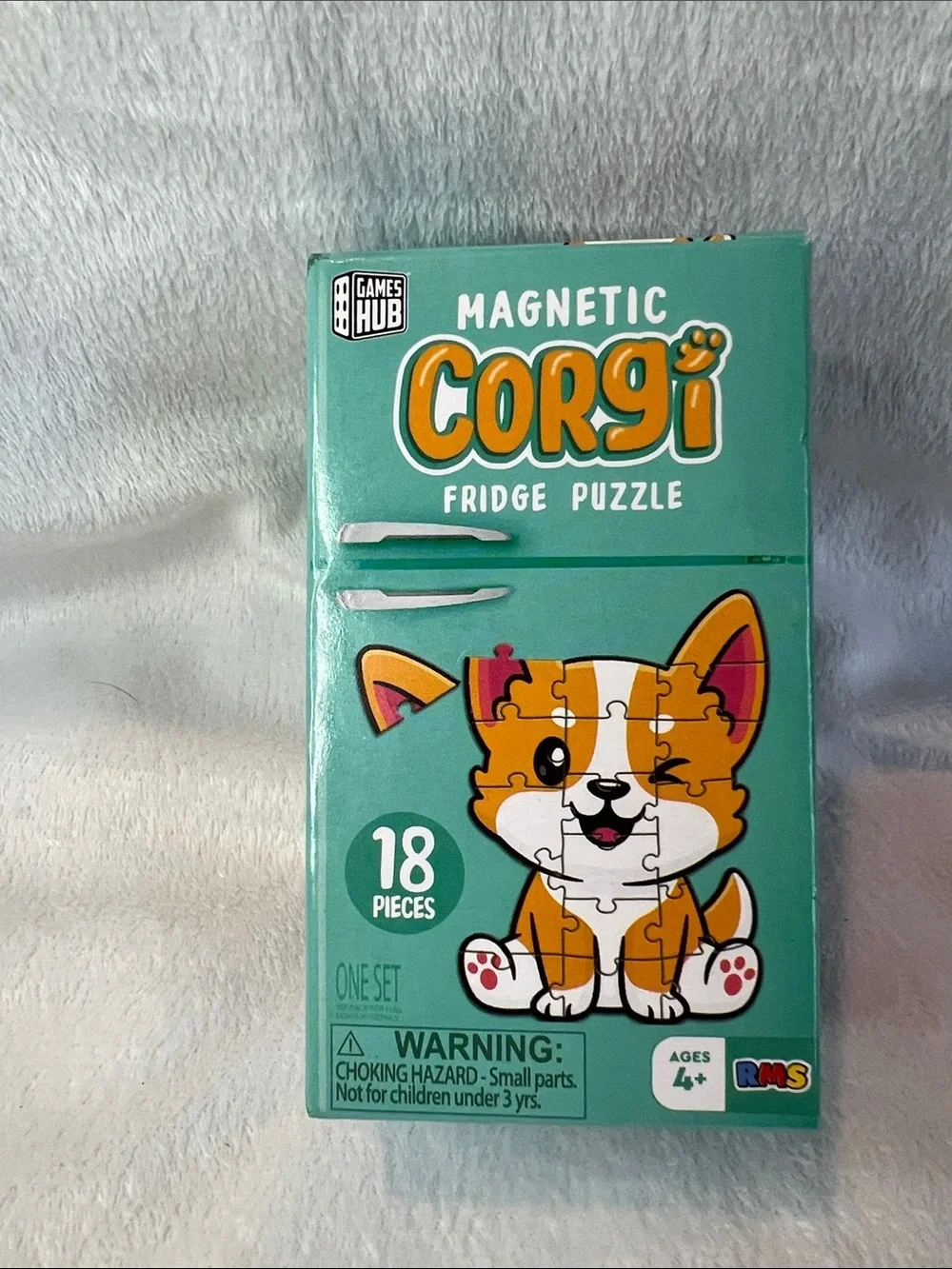 Magnetic Corgi Fridge Puzzle - Teal